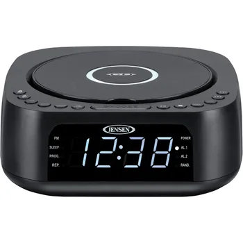 Digital Dual-Alarm Clock with CD Player, FM Radio, USB Charging, Battery Backup for Bedroom and Office Use 3