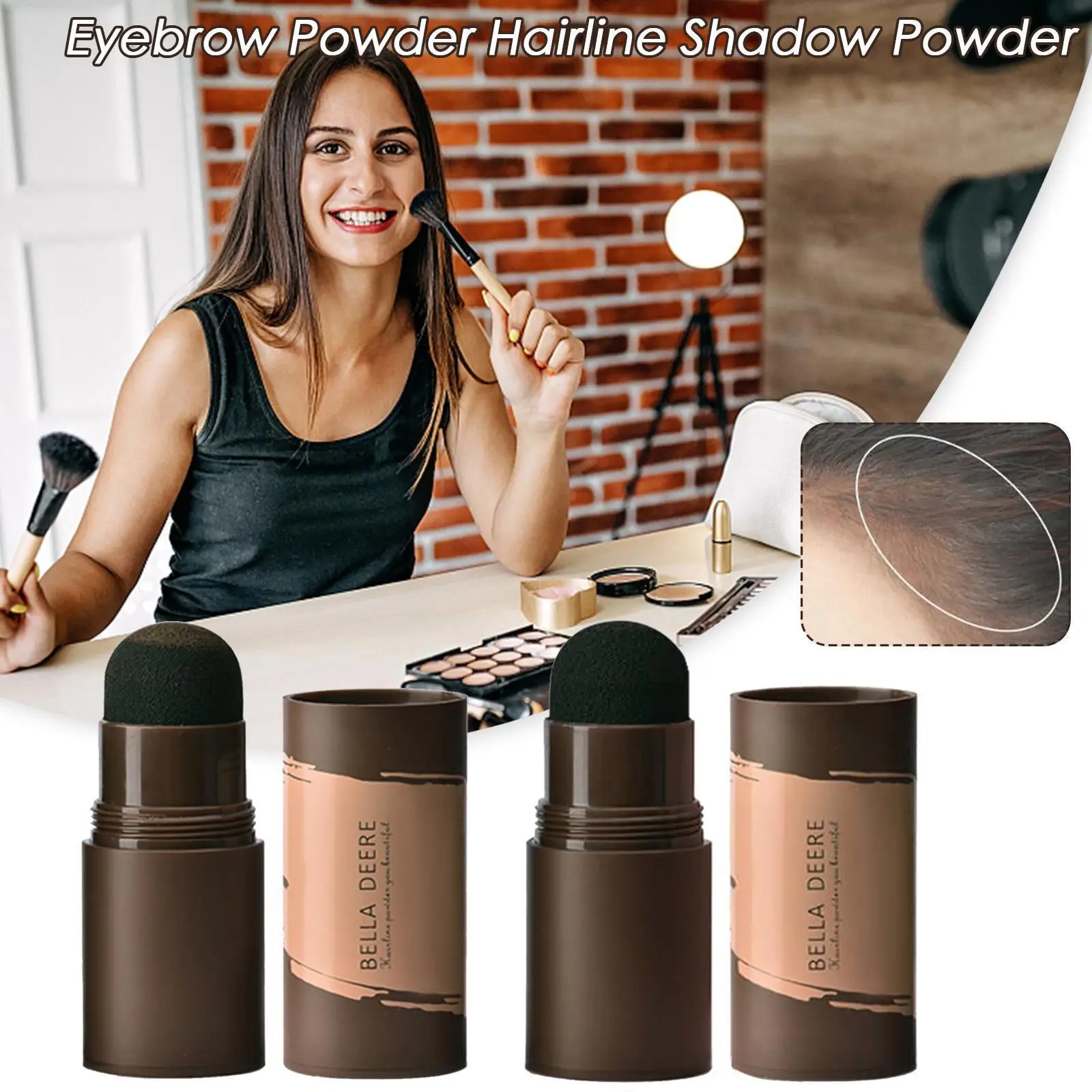 

Hairline Eyebrow Powder Hair Fluffy Powder Instantly Instant Black Shadow Hair Natural Hairline Powder Root Up Cover Concea T1Z8