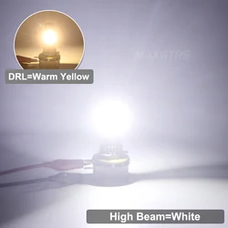 Premium LED Headlight Bulbs - High Low Beam & Daytime Running Lights (DRL) (Warm YW With WE)