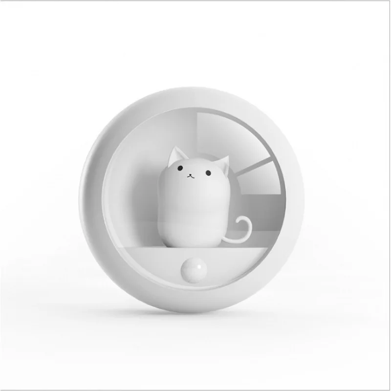 Creative Body Induction Night Light Pet Bedroom Atmosphere Lamp Cabinet Light Wall Lamp Human Body Motion Sensor Night led lamp smart night lamp smart motion sensor led rhythm lamp smart led strip light