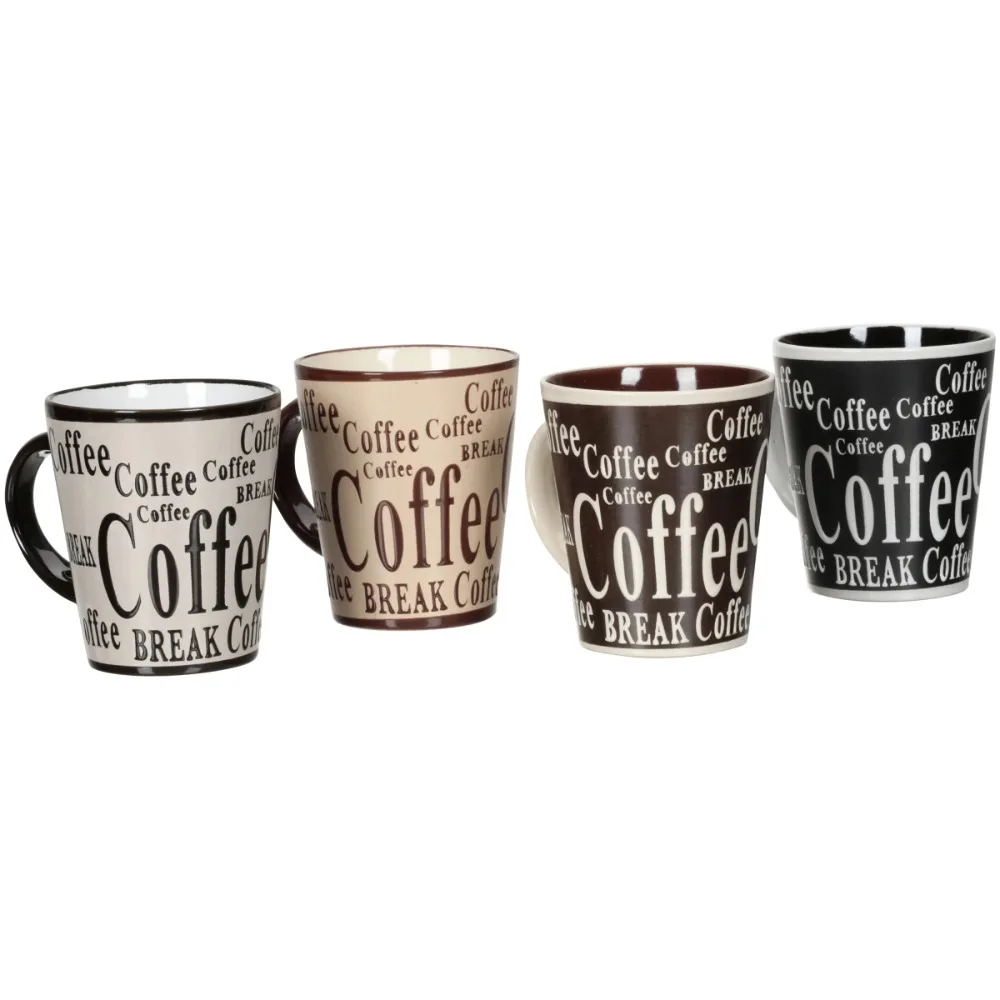 

Coffee Dolce Cafe 4 Person 8 Piece Mug and Spoon Set, Assorted Colors