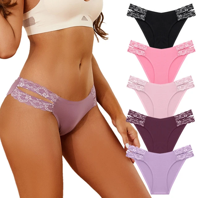 Seamless Underwear For Women High Cut V Waist Lace Underwear Women