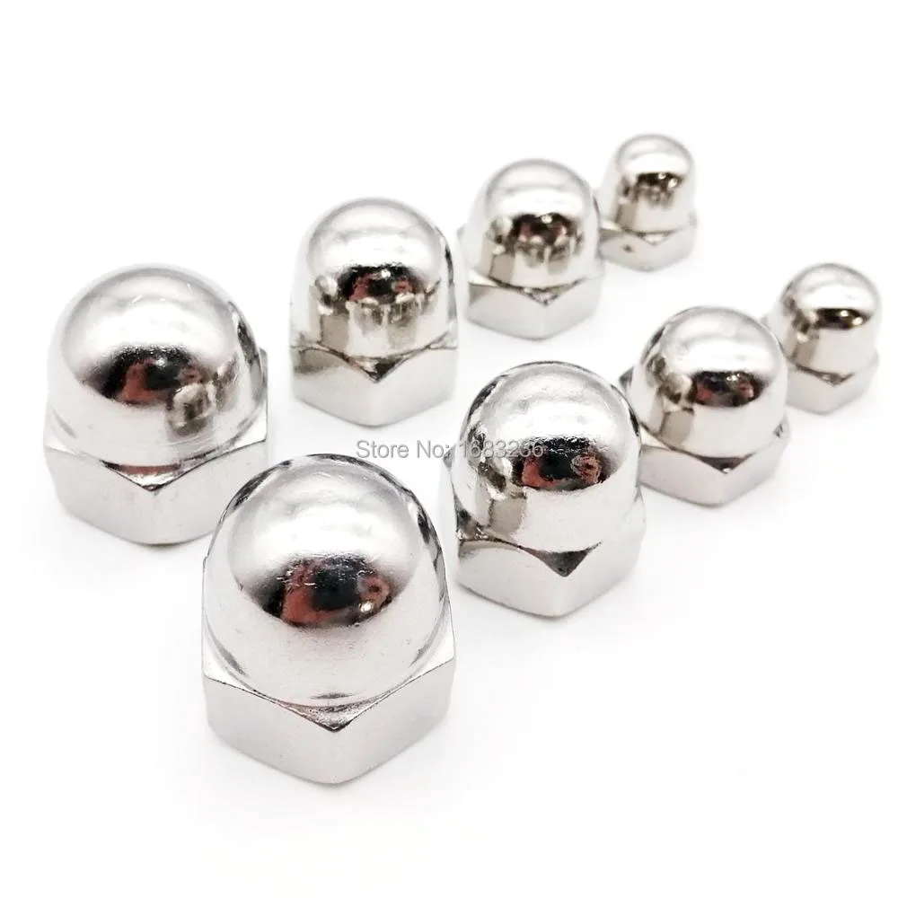 M3 M4 M5 M6 M8 M10 M12 M14 M16 304 A2-70 Stainless Steel Hex Acorn Nut Cap Decorative Cover Dome Nuts hexagon nuts nut screw covers screw covers 1/5/10/50pcs