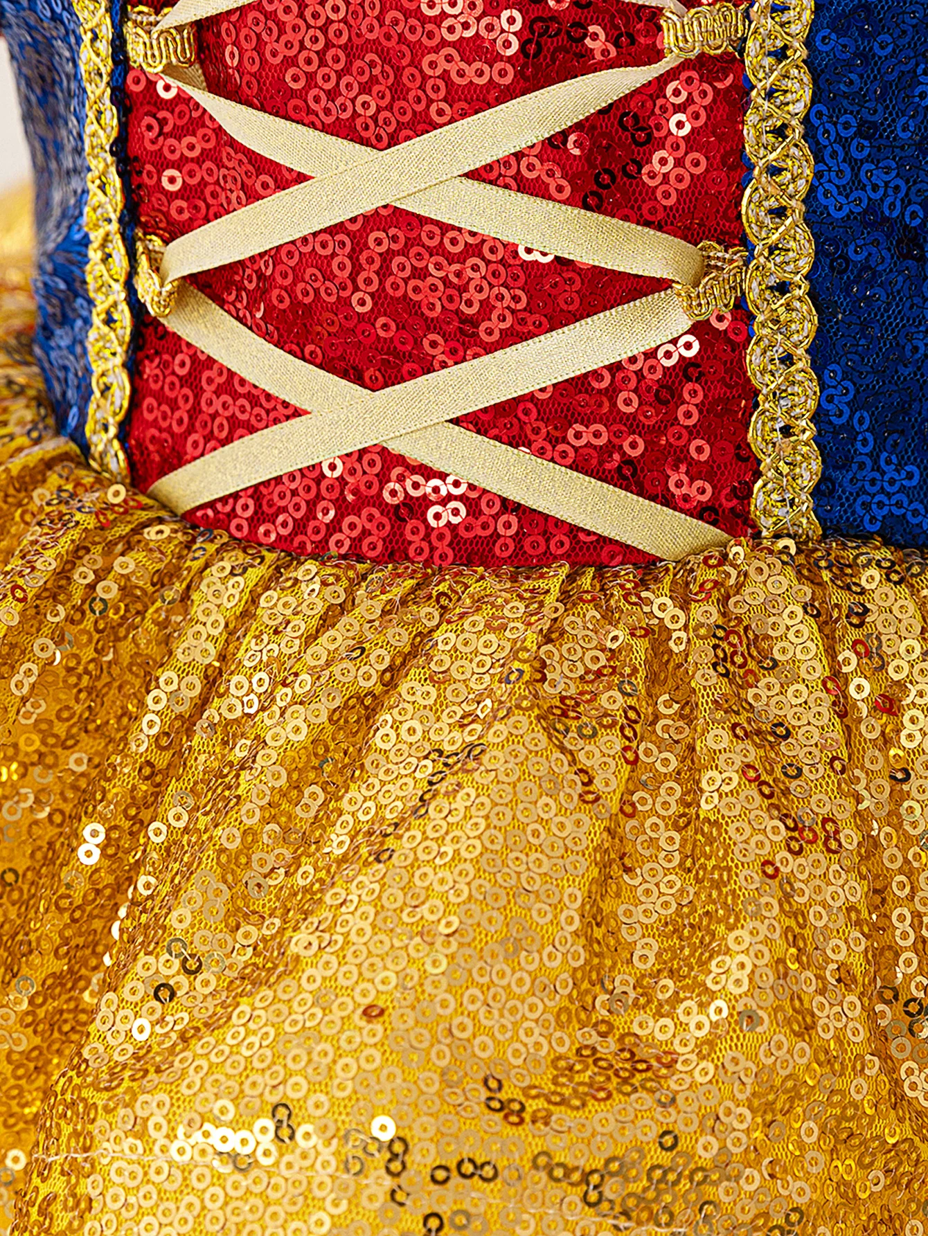Prinzessinnenkleid mit paillettenbesetzten Blasenärmeln, elegantes Prinzessinnen-Märchen-Prinzessinnenkleid, geeignet zum Rollenspiel-Geburtstag – Detail 9