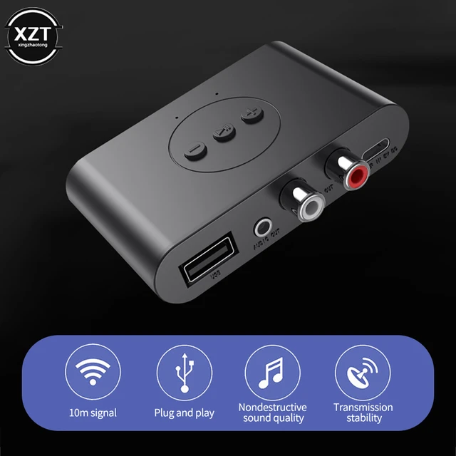 Wireless Audio Receiver Bluetooth 5.2 NFC Audio Adapter U Disk RCA 3.5mm  AUX Jack Stereo