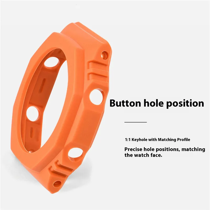 Gummi-Uhrenarmband mit Gehäuse und Lünette für Casio G-SHOCK GA-2100 GA-2110 – Schnellverschluss, Herren-Sportarmband, wasserdicht, TPU-Harz, Modifikations-Kit – Detail 3