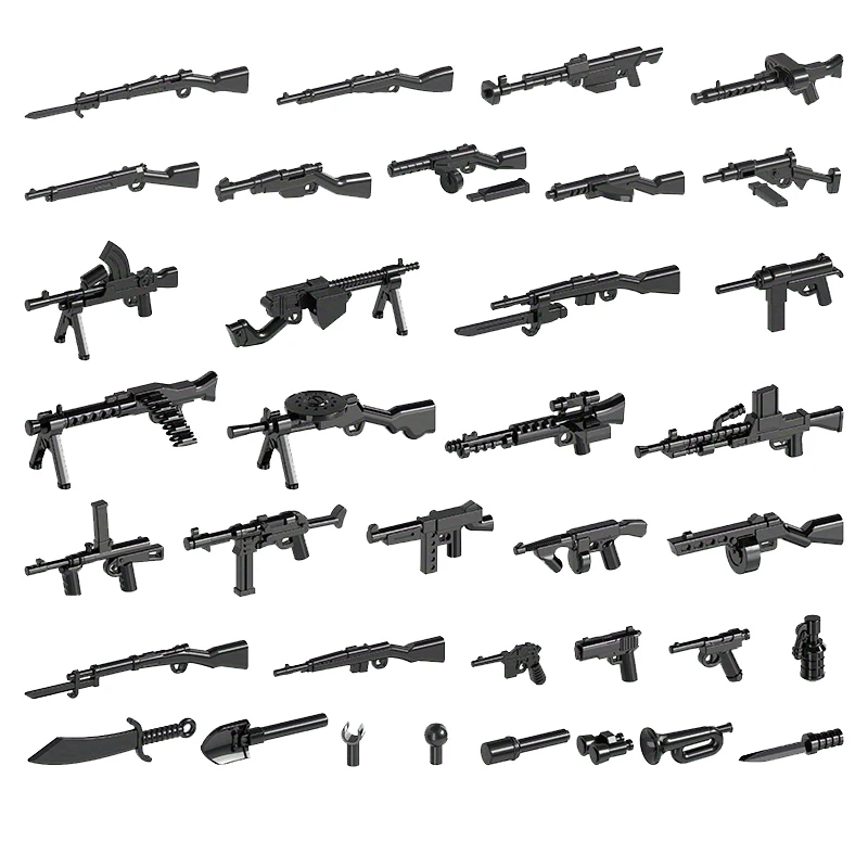 ArmyGunsWeaponAccessoriesCityAssemblyBuildingBlocksBricksPart