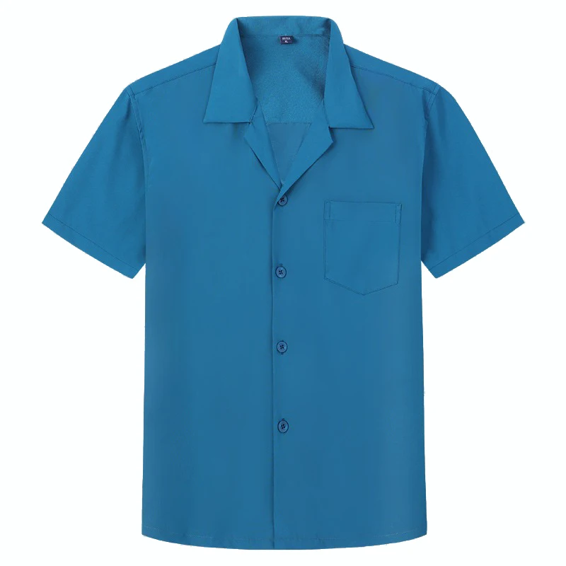 Рубашка с коротким рукавом Однотонная