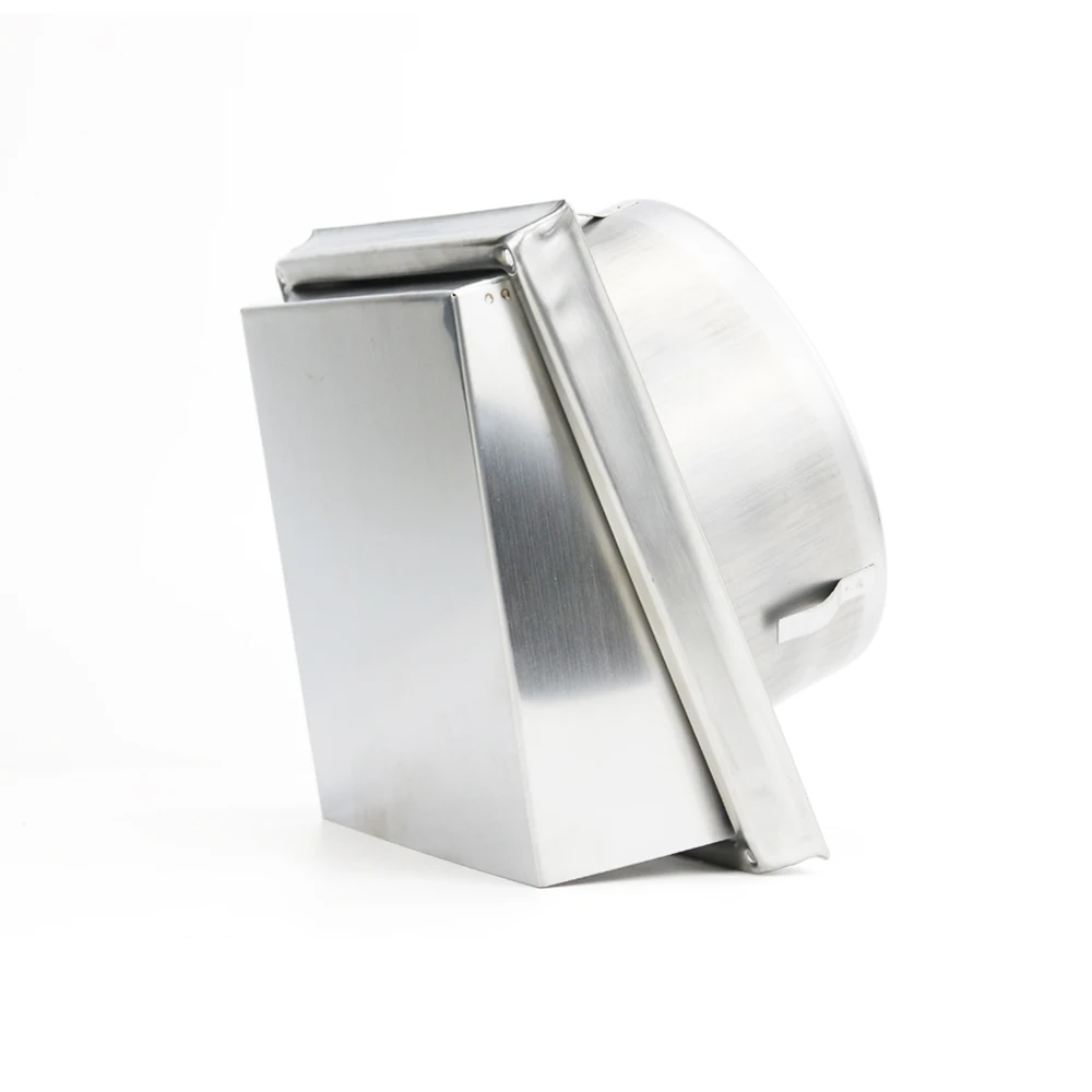 100/125/150mm 304 Stainless Steel Air Vent Grille Square Air Outlet Windproof Rainproof Bathroom 4/5/6 Inch