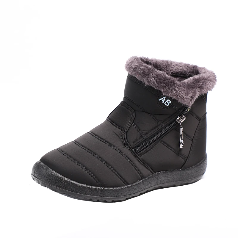 Waterproof Cotton Women Snow Boots Warm Soft Bottom