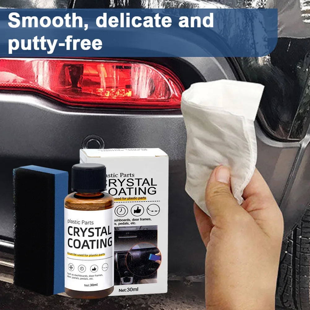 1 SET Car Coating Agent Retreading Agent Plastic Refurbished Replacement Vehicle Wax 30ml Accessories Coating Maintenance