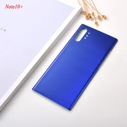 Premium Battery Back Cover Glass Panel Rear Door Housing Replacement (Note10 plus blue)