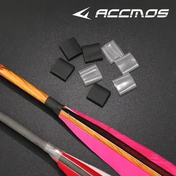 실제 깃털 화살용 열 링크 튜브, 양궁 샤프트용 화살, 깃털 보호 슬리브, 직경 6mm-9mm, 100 개
