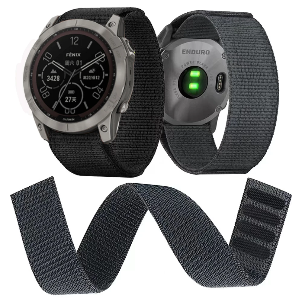 

Ремешок нейлоновый для наручных часов Garmin Fenix 7X 7 7S 6X 6 6S 5X 5 5S/INSTINCT 2 2S/EPIX/MARQ/Enduro, 20 мм 22 мм 26 мм