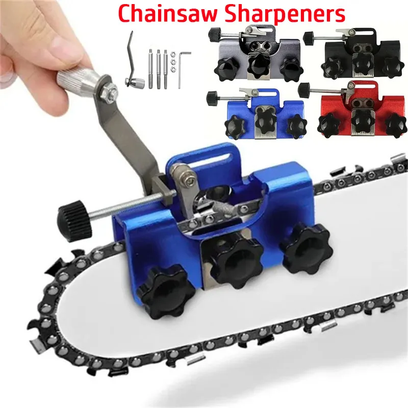 1pc Portable Hand Crank Chain Grinder Chain Clamp Sharpener Kit Household Handheld Chainsaw Knife Adjustable Grinding Tools