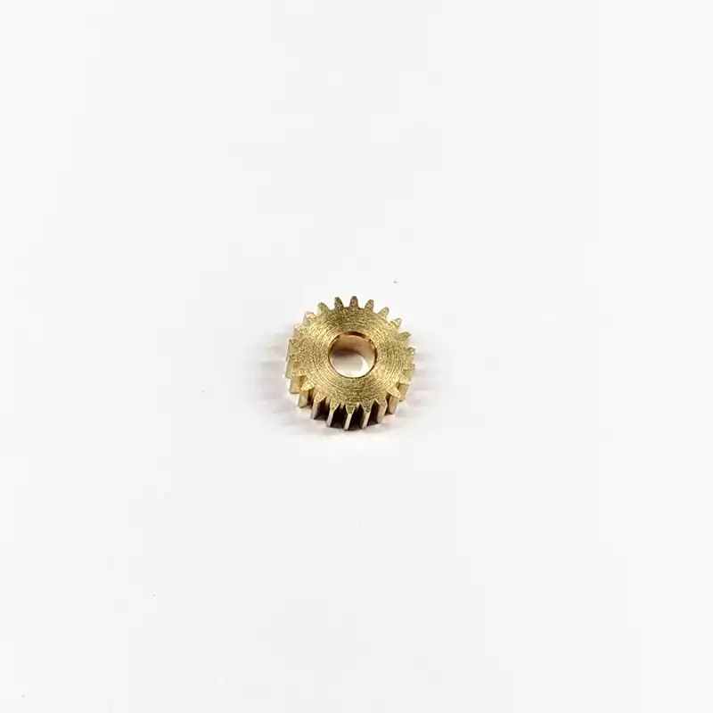 0.35 모듈 22개 톱니 구멍 3mm 두께 3mm 황동 원통형 기어 소형 모듈 금속 스퍼 기어