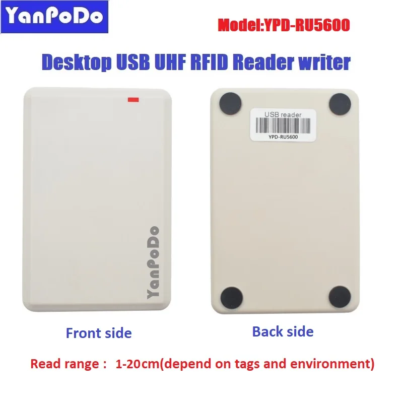 Yanpodo USB desktop RFID reader writer 10cm-1m 860Mhz~960Mhz UHF reader RFID copier free java C++ C# SDK for Andrioid system 5