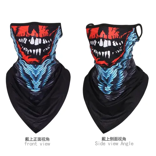 Multi-function Motorcycle Face Scarf Skull Masks Cycling Neck Gaiter Cover Mesh Tube Sport Sunscreen Men Women Bandana Balaclava - Image 19