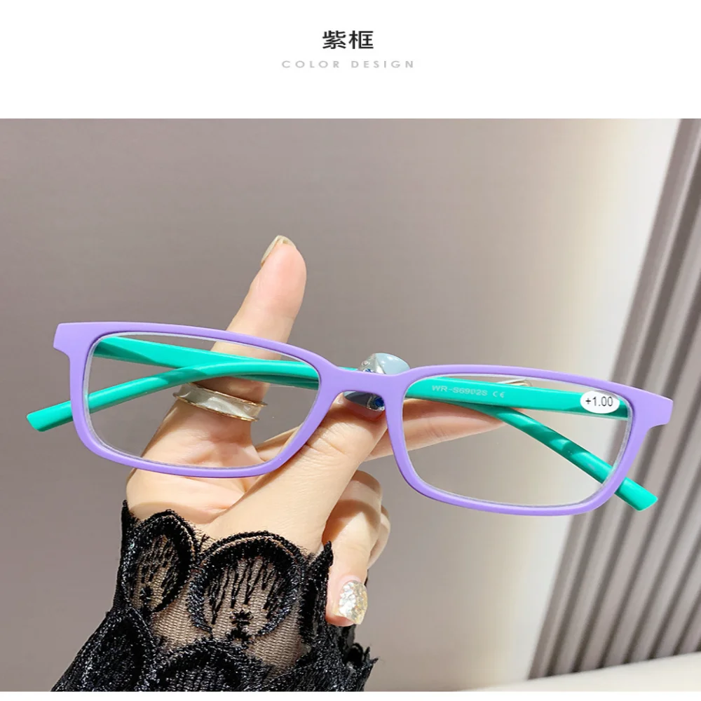 2025 Anti-Blaulicht-bunte Presbyopie-Brille, trendige Damen-Presbyopie-Brille für ältere Menschen, Persönlichkeit, Frühlingsbeinrahmen, Brille – Detail 7