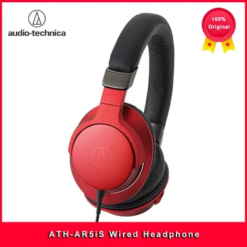 100% Original Audio-Technica ATH-AR5iS Wired Headphone Hifi Foldable Remote Control With Mic Hifi Earphone 1