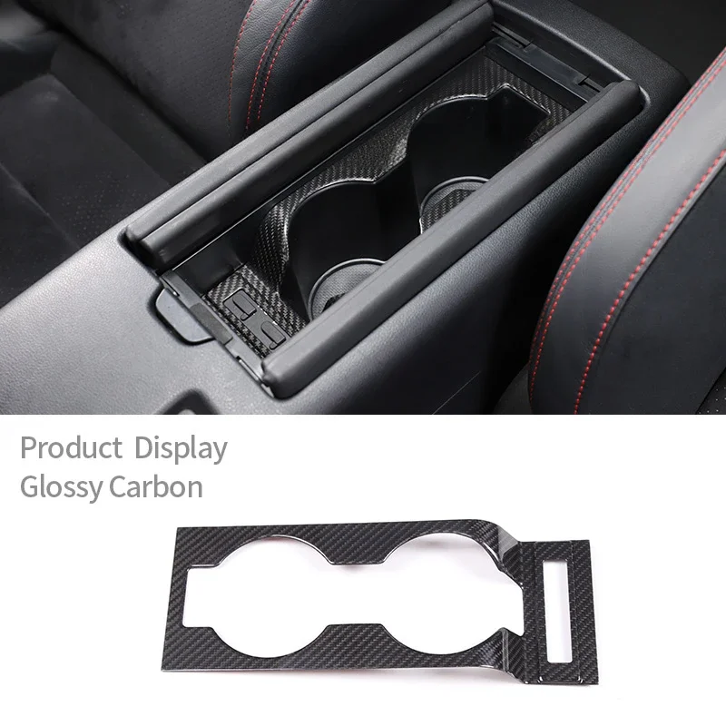 

For Toyota 86 Subaru BRZ 2022 Real Carbon Fiber Car Central Control Cup Holder Panel Decoration Sticker Car Interior Accessories