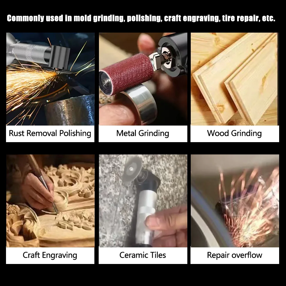 90 Degree Electric Straight Grinder Multifunction Electric Elbow Grinding Machine Engraving Polisher Ceramic Tile Cleaning Tools cordless angle grinder