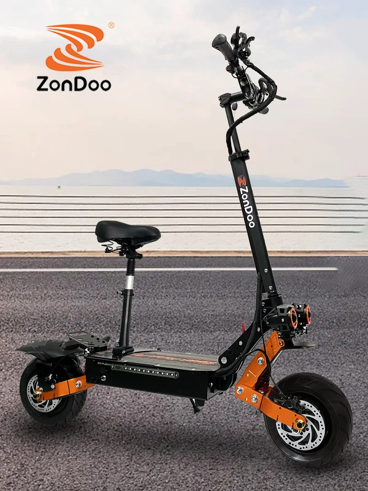 Electric Scooter Dual Motor 60V 5600W 11 Inch Road Tyre Fast Folding Adult with Seat