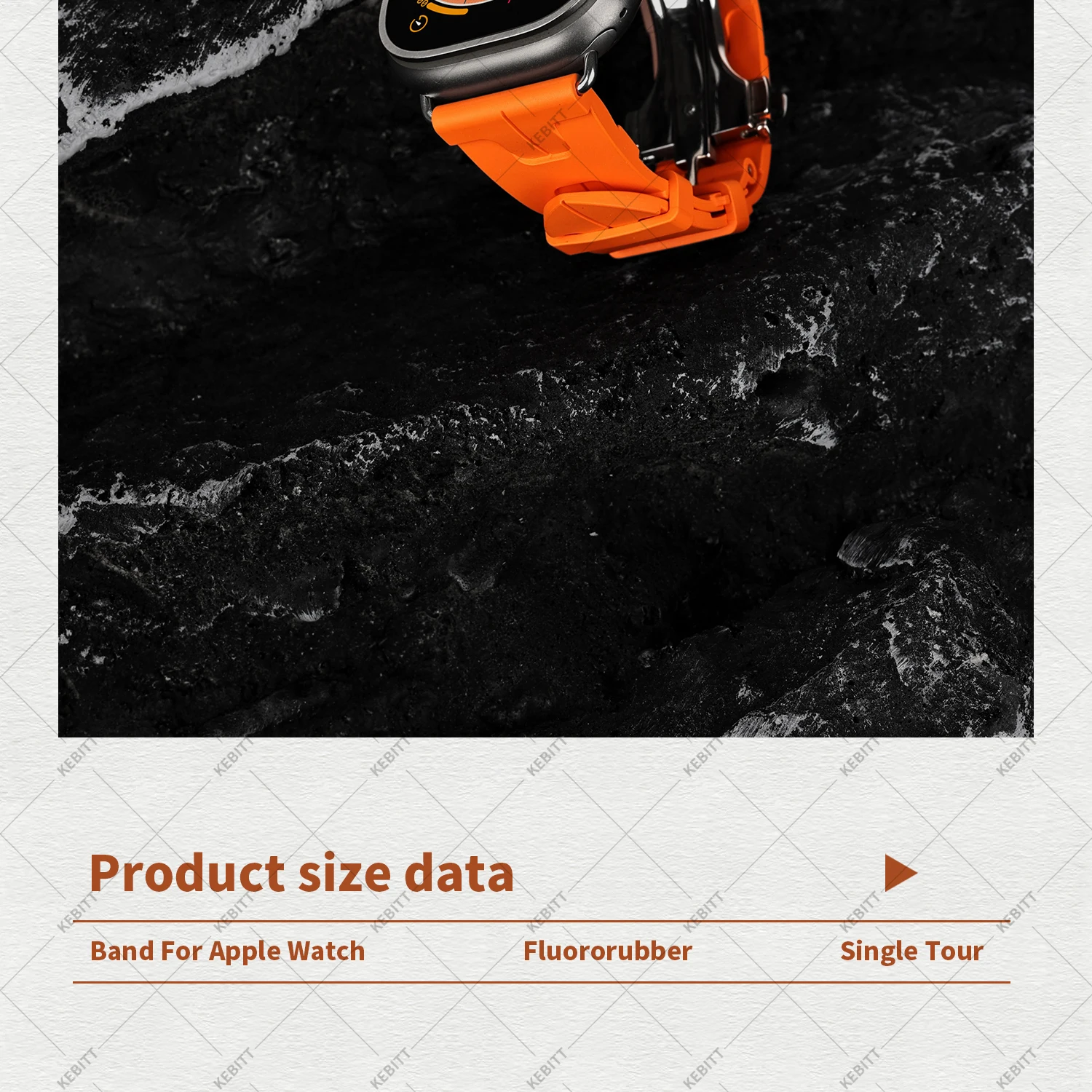 2026 Kilim Armband für Apple Watch Series 12 11 10 Ultra 4 3 2 SE 3 mit Faltschließe, Iwatch 46 42 41 45mm 49MM Fluoroelastomer-Band – Detail 16