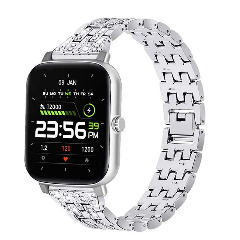 

For Colmi P42 P73 P30 Metal Watchband for Colmi P28 P20 Plus Diamond Strap for Colmi C80 C61 C60 Band for Colmi i31 i20 Bracelet