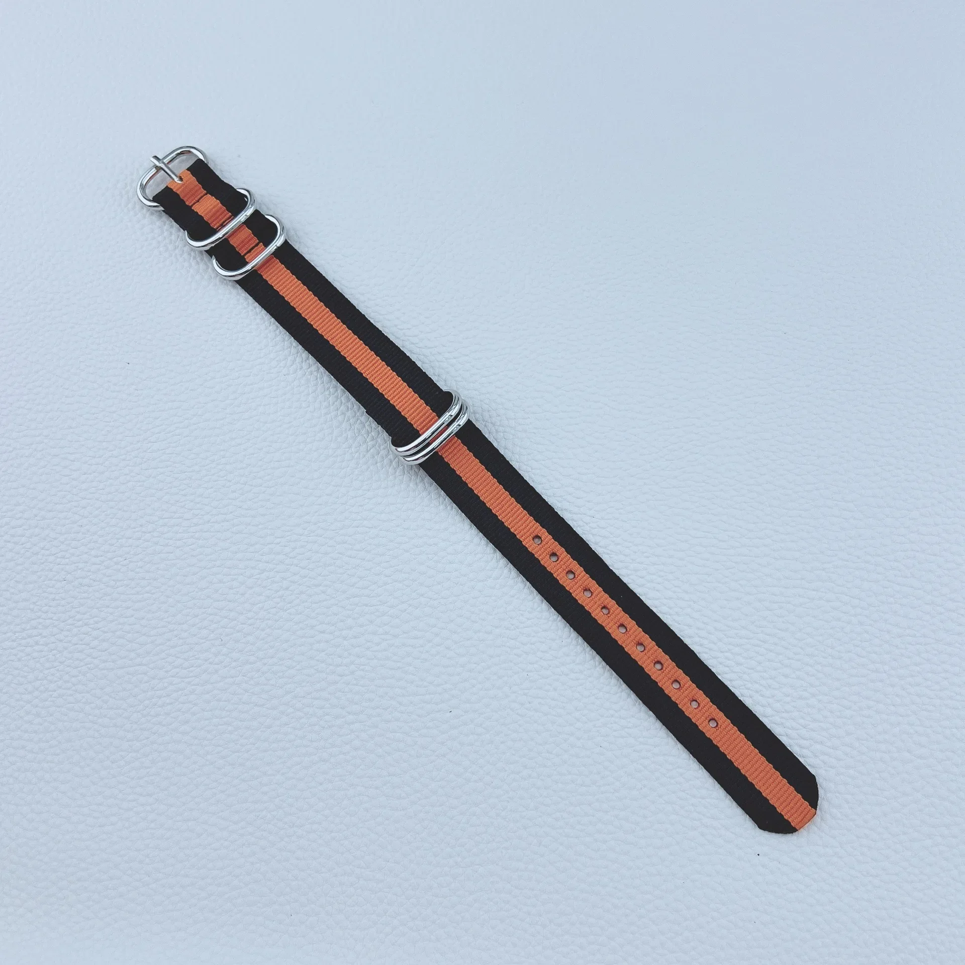 Durable Military-Grade Woven Nylon Watch Strap with Black Buckle