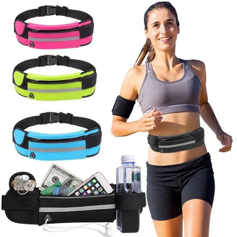 

Running Waist Bag Marathon Running Bag Men Women Outdoor Riding Fitness With Water Bottle Waterproof Phone Sport Belt Waist Bags