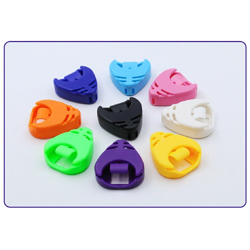 Y67A-Musical Instrument Pick Box, Guitar Colored Pick Clip, Heart-Shaped Clip, Stickable Box