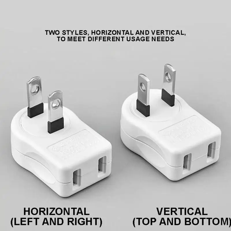 Foldable 2-Pin Rotatable Travel Power Adapter Plug