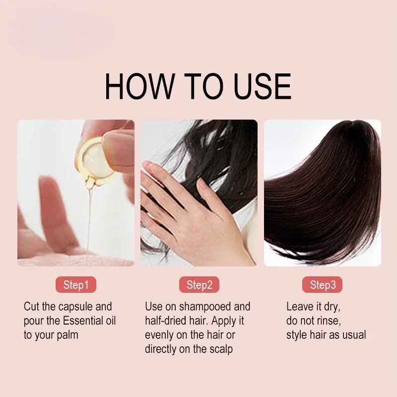 Keratin Hair Capsules Treatments For Damaged Hair Argan Oil Protein Nourishing Smoothing Moisturizing Vitamin Care Essence
