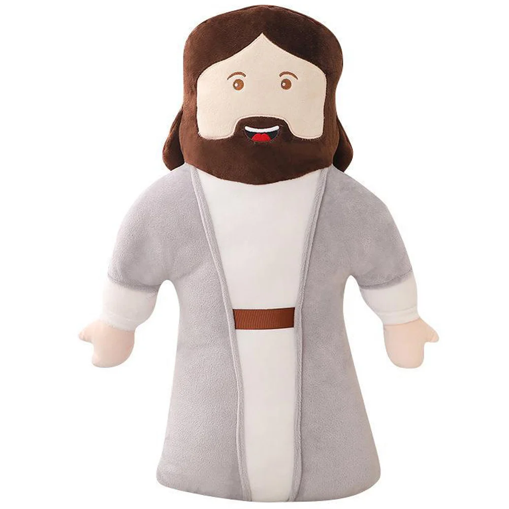 

Jesus Pillow Home Ornament Bed Throw Pillows for Sofa Plush Toy Decorative Christian Pp Cotton Child Kids