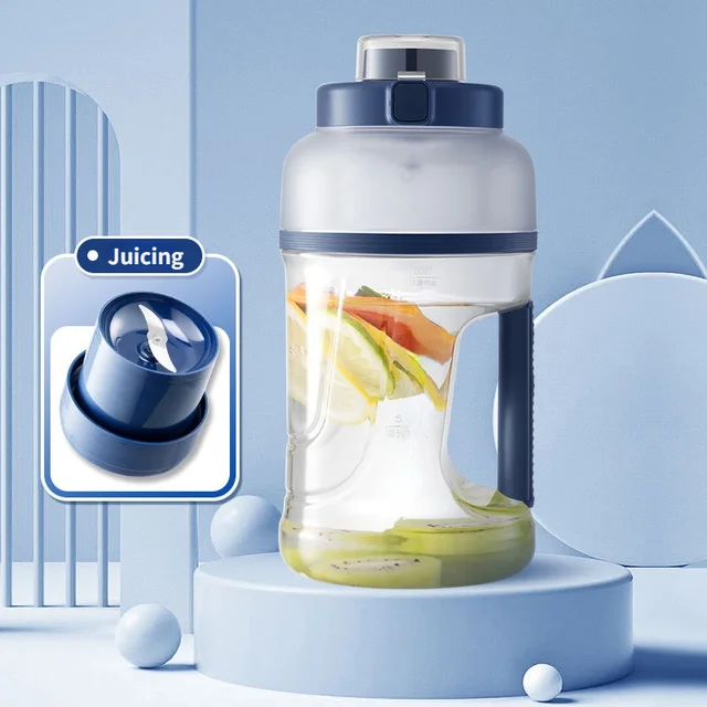 Portable Blender Bottle 70W Powerful Fresh Juice Blender 1000ML  2 In 1 Accompanying Cup Orange Juicer Mixers_voghion.com