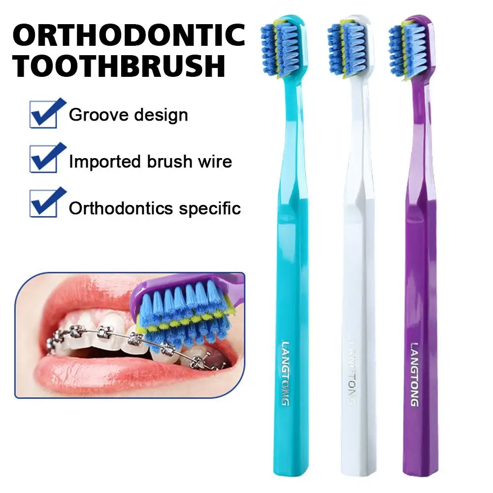 

Clean Orthodontic Braces Adult Orthodontic Toothbrushes Dental Tooth Brush Soft Bristle Toothbrush For Oral Care Z1w0