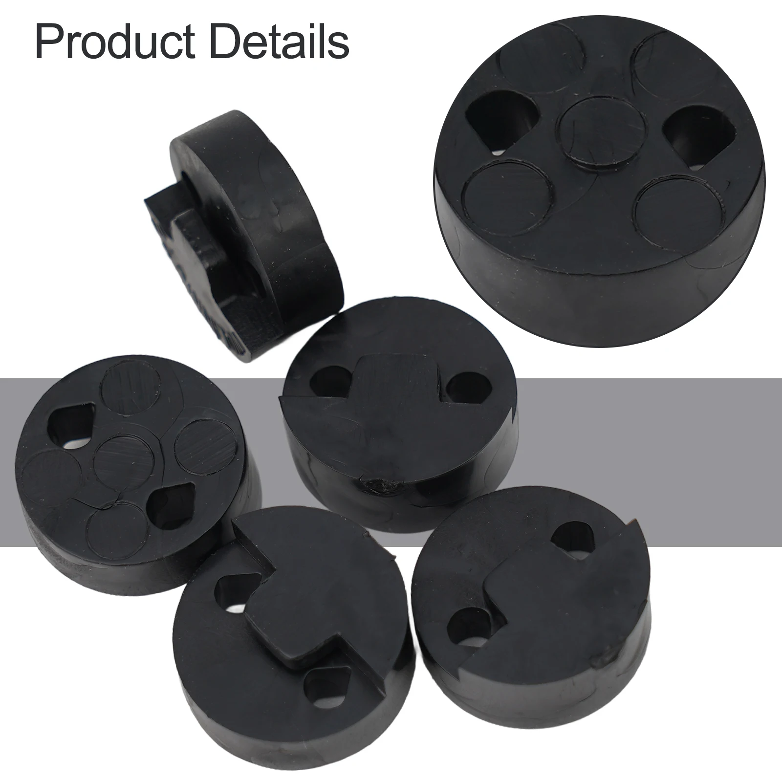 Violin Mute 5 Pcs Professional Violin Parts 20X20mm Round Rubber Mute Silencer Stringed Musical Instrument Accessories