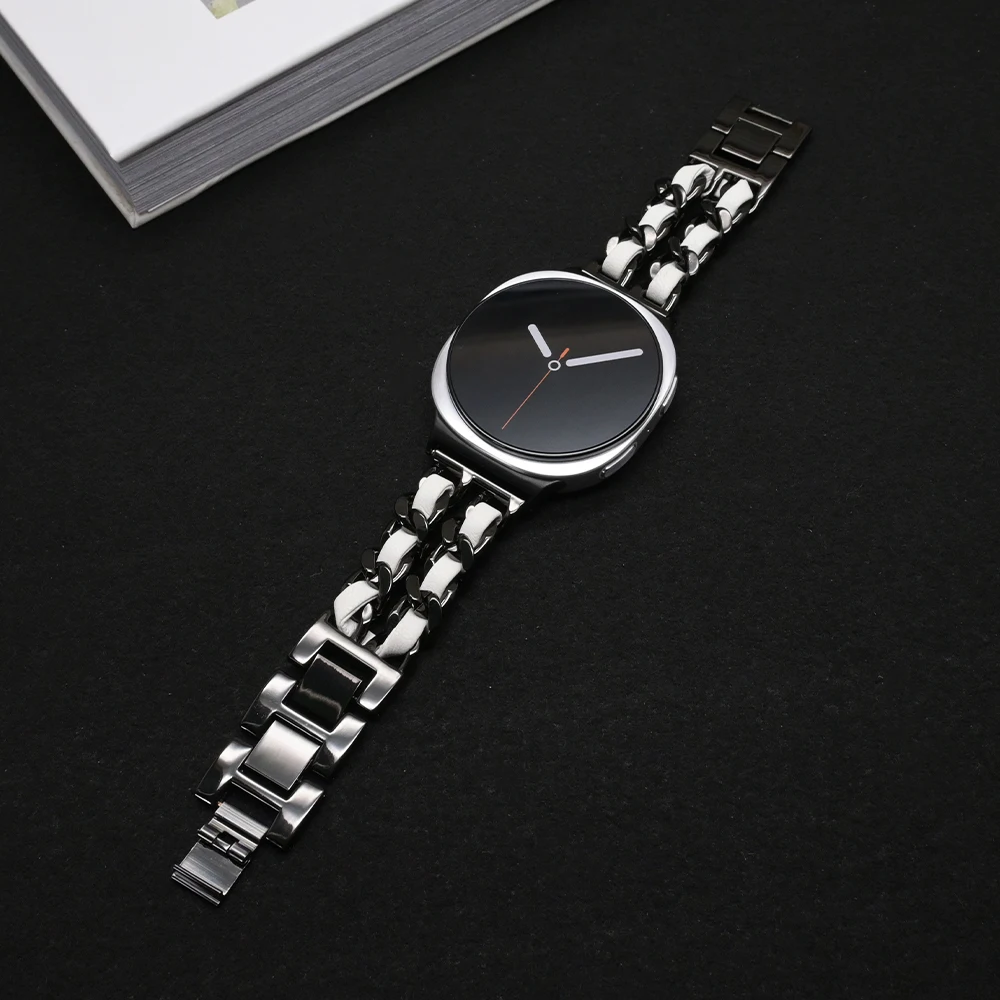 Luxury Stainless Steel and Leather Bracelet Wristband - Premium Metal Strap