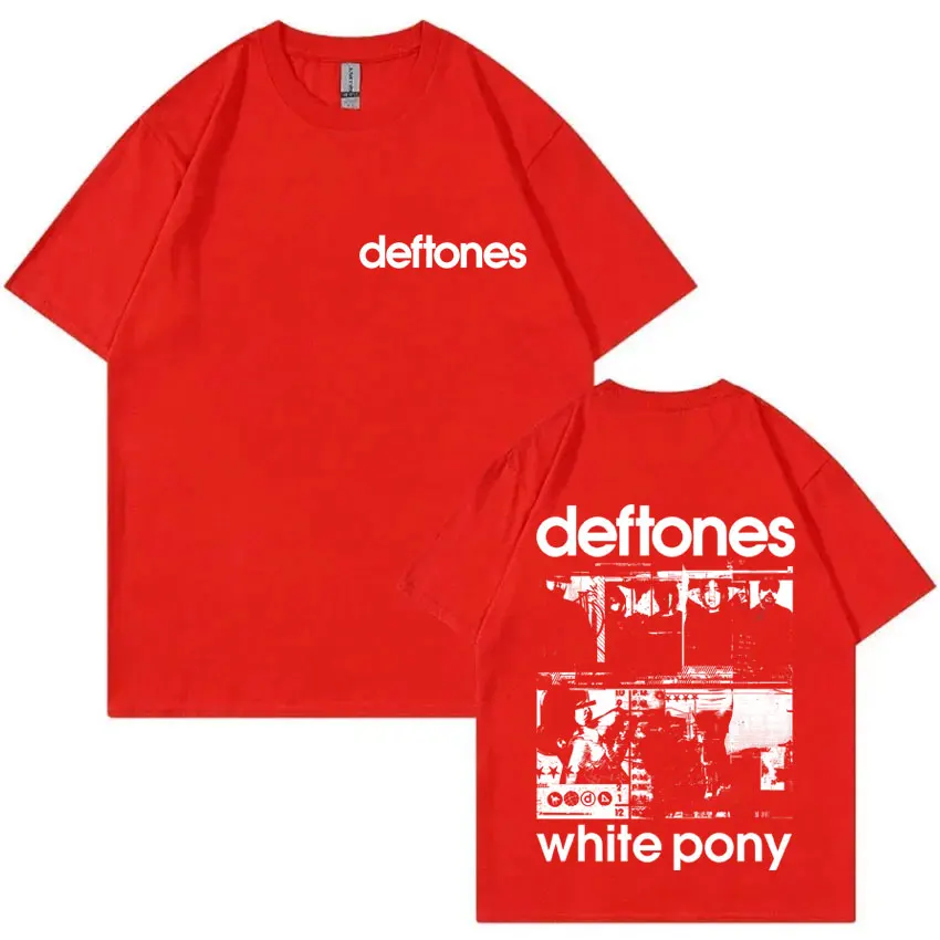 Rock Band Deftones White Pony Double Sided Print T-shirt Men Hip