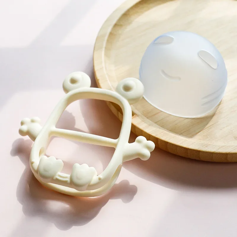 Baby Silicone little frog Glove Teether Toys BPA Free Silicone Removable Nursing Teething Toys Newborn Chew Teething Gift