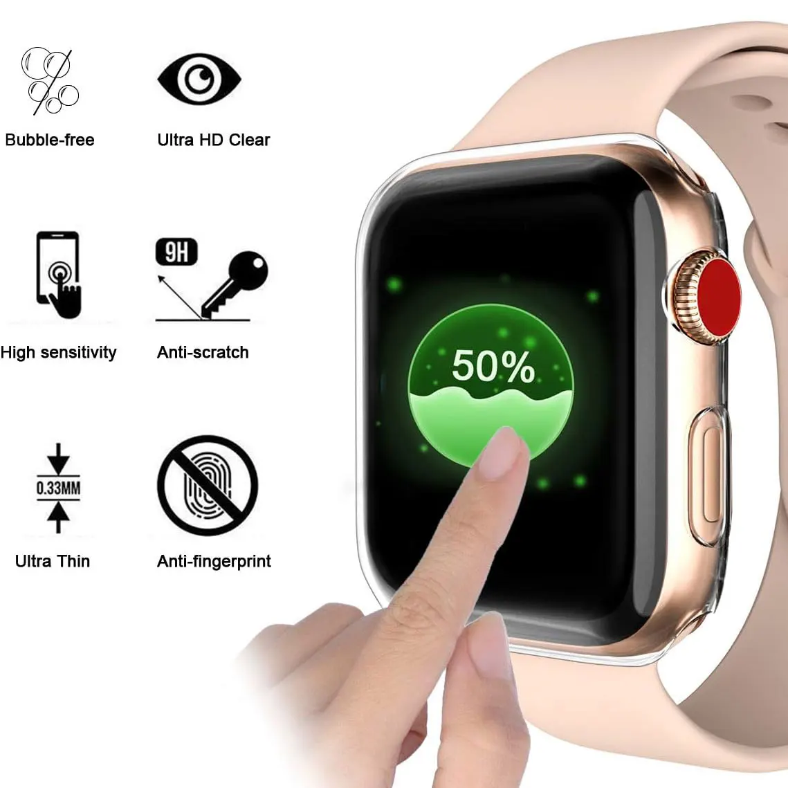 Clear Soft TPU Bumper Screen Protector Cover