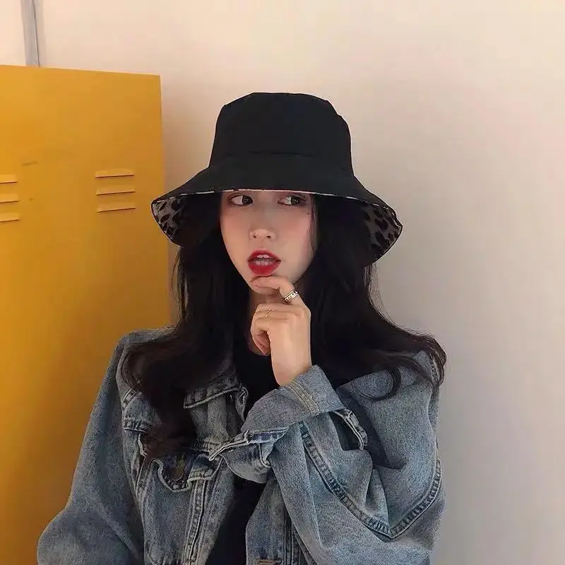 파나마 통기성 레오파드 무늬 버킷 모자, 자외선 차단 어부 모자, 여름 스포츠 하이킹 밥 캡, 남녀공용