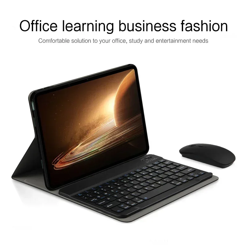 Enhanced Bluetooth Keyboard Tablet Case with Detachable Keyboard and Protective Cover
