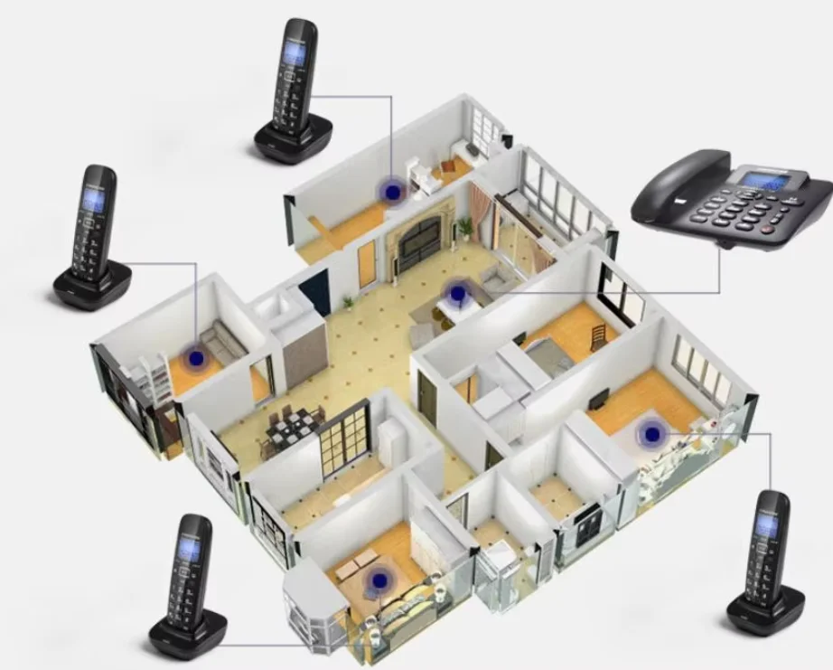 2.4G Corded Phone Handset 2-4 Cordless Answering Machine 300M Long Range Wireless Telephone cordless phone phone handset