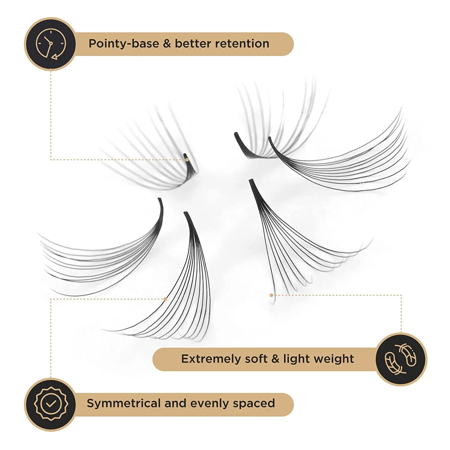 HOLLYLASH 600 팬 사전 제작 볼륨 속눈썹, 5D, 6D, 8D, 10D, 12D, 14D, 8-15mm, 내추럴 소프트 러시안 볼륨, 개별 속눈썹 무료 도구