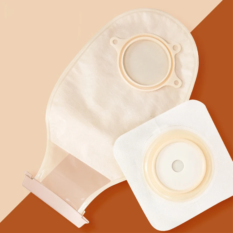 5/10Pcs Colostomy Bags Hole One-piece Drainable Ostomy Bags Stoma Care Pouch With Clips Closure Colostomy Bag Prevent Leakage