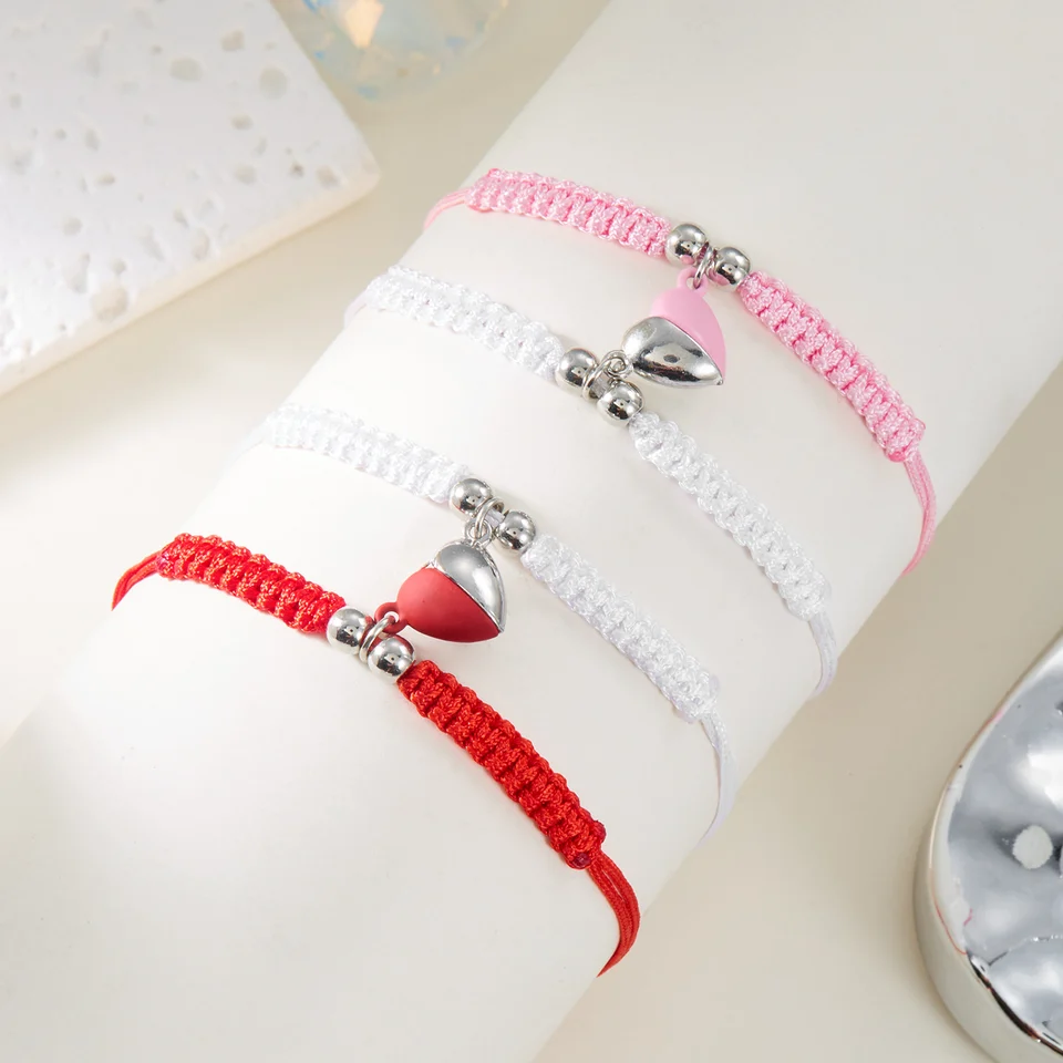 Amanti del pendente Anello da donna fortunato Anello da mano Corda intrecciata rossa Gioielli in