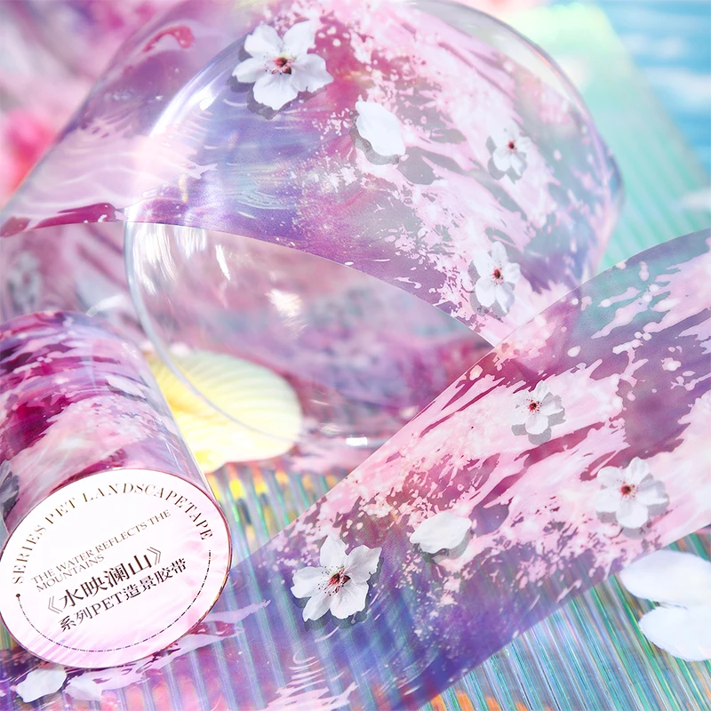 50mm*2m/Roll Sea pattern PET Tape Journaling Supplies Masking Tapes For Sticker Scrapbooking Planner Diary Aesthetic Stationery 4