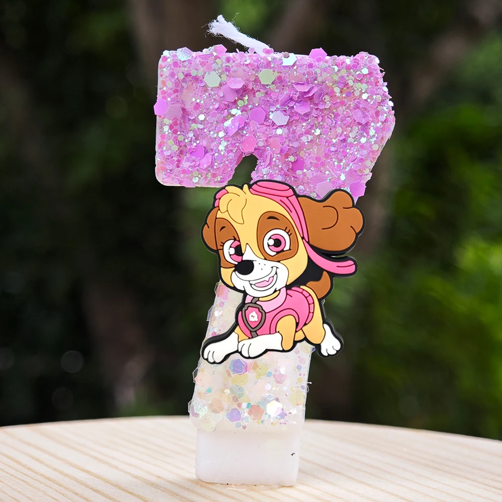 Anime Paw Patrol Kerze Nummer 0-9 Geburtstagstorten-Dekoration Geburtstagsparty Tortendekoration Baby-Shower-Dekoration Geschenk – Detail 35